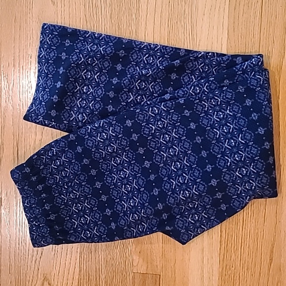 Eddie Bauer Navy Fair Isle Fleece Pajama Pants - Picture 1 of 4